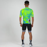 MEN'S LTD CYCLE AERO JERSEY WITH EXPOSED ZIPPER - ELECTRIC