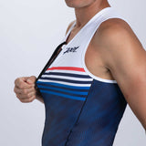 MEN TRI SLEEVELESS FZ RACESUIT - COTE D'AZUR