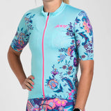 WOMEN'S LTD CYCLE AERO JERSEY WITH EXPOSED ZIPPER - UTOPIA BLUE