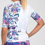 WOMEN'S LTD CYCLE AERO JERSEY WITH EXPOSED ZIPPER - UTOPIA WHITE