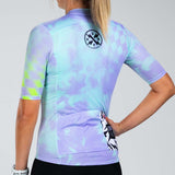 WOMEN'S LTD CYCLE AERO JERSEY WITH EXPOSED ZIPPER - ELECTRIC