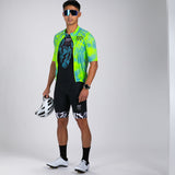 MEN'S LTD CYCLE AERO JERSEY WITH EXPOSED ZIPPER - ELECTRIC