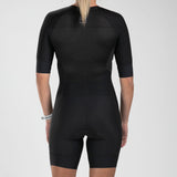 WOMEN'S ELITE TRI AERO FZ RACESUIT - BLACK