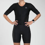 WOMEN'S ELITE TRI AERO FZ RACESUIT - BLACK