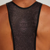 MEN CUSTOM CYCLE BIB (ROAR COLLECTION) - BLACK ROAR