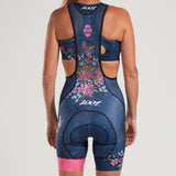 WOMEN CUSTOM CYCLE BIB (ROAR COLLECTION) - BLUE ROAR