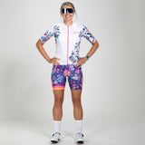 WOMEN'S LTD CYCLE AERO JERSEY WITH EXPOSED ZIPPER - UTOPIA WHITE